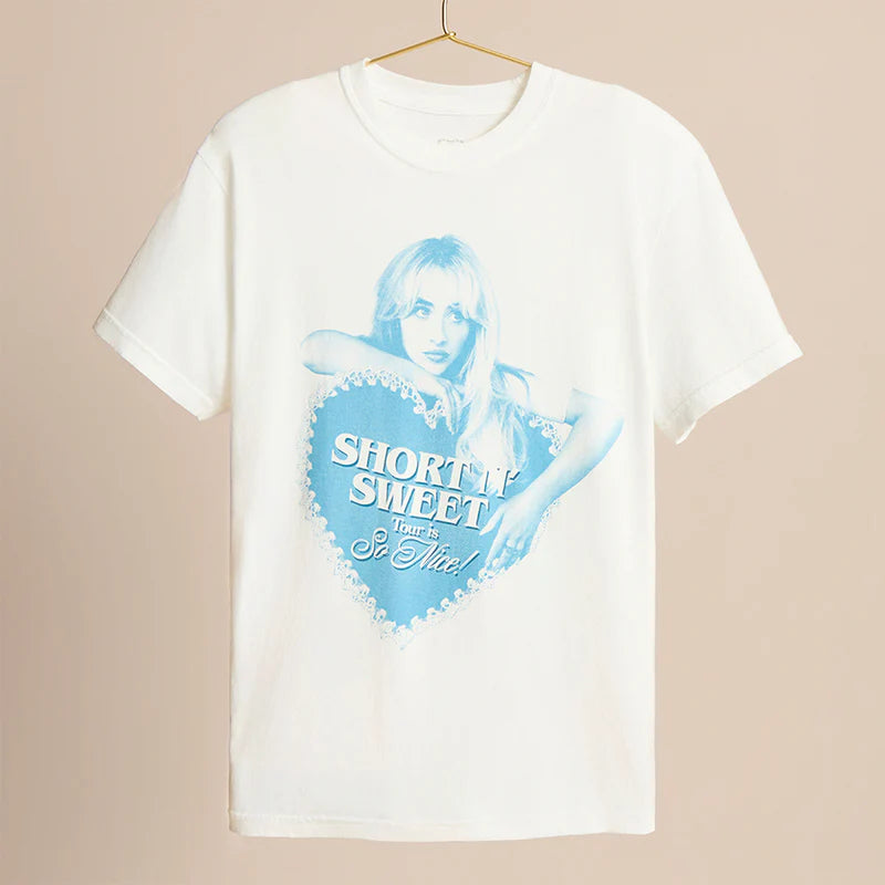 Short n' Sweet Tour Is So Nice Tee Sabrina Carpenter Official Store