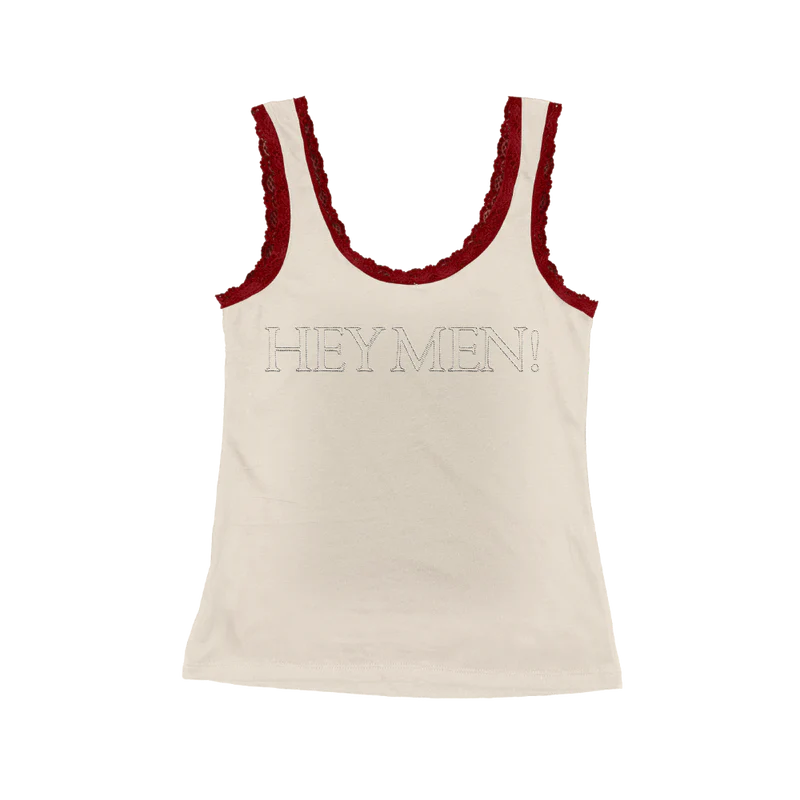 Hey Men! Lace Rhinestone Tank Top Sabrina Carpenter Official Store