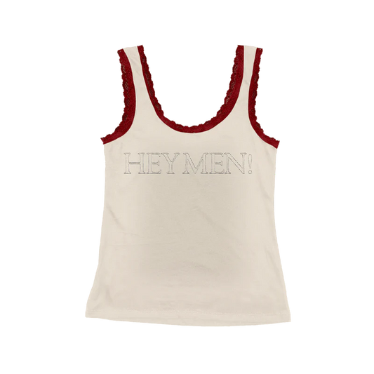 Hey Men! Lace Rhinestone Tank Top Sabrina Carpenter Official Store