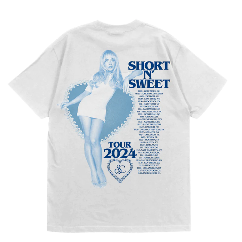 Short n' Sweet Tour Is So Nice Tee Sabrina Carpenter Official Store